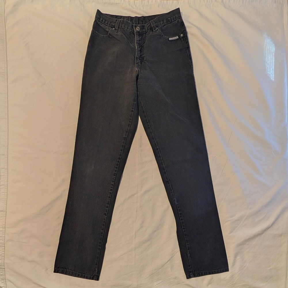 Roughrider by Circle T Vintage Western Jeans Black High Rise Straight Leg 27x34